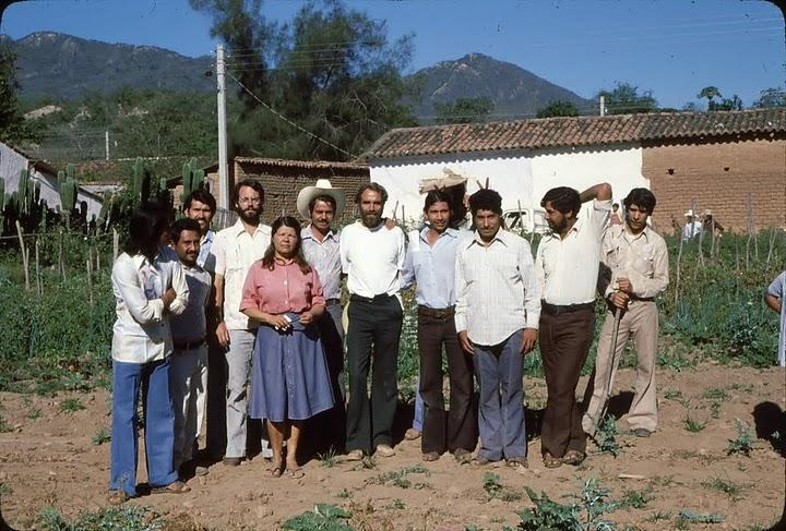 Here I am (black trousers) with my companions, friends and co-workers in Piaxtla in rural Mexico in 1970, soon after the beginning of my work in the community. This is where my learning began.