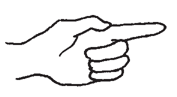 En los Estados Unidos se usa un dedo señalador para indicar diferentes personas (yo, usted, ella, ellas).