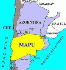 Mapa de la Nación Mapuche original, que incluye áreas de Chile y Argentina, de las cuales los nativos esperan reclamar la soberanía.