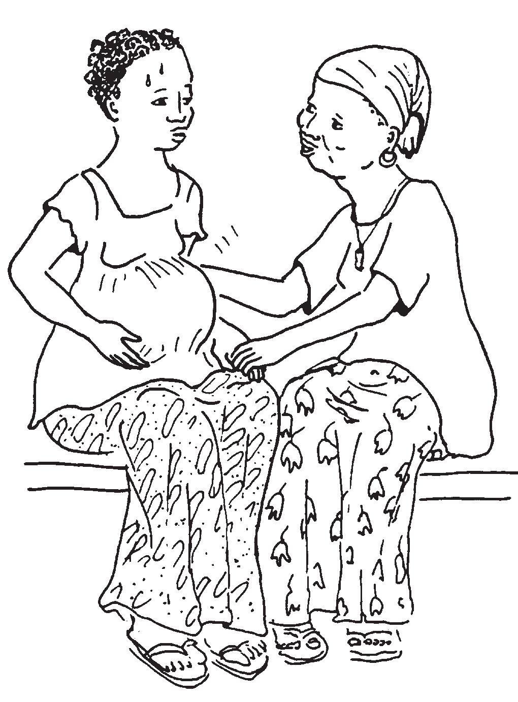 An illustration from Susan's midwifery manual.
