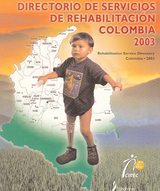 Landmines in the areas of coflict in Colombia have caused hundreds of causualties—including the loss of this boy’s leg. In May, 2003 CIREC held a national symposium to explore possibilities for landmine victims.
