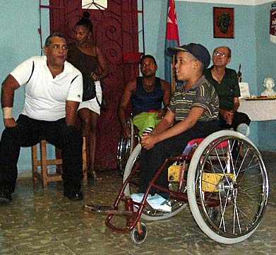 This boy with spina bifida, a member of the Association of the Physically Disabled Persons, sings for the closing Evaluation Seminar of the CBR Project. He sings beautifully, and again impresses people with his strengths, not his weaknesses.