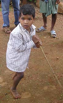 Jayaram takes his first steps during one of David Werner’s workshops in India.
