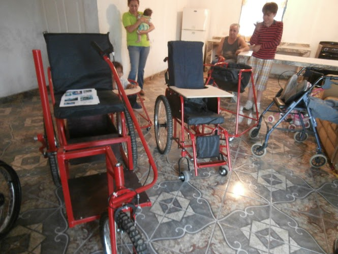 One afternoon I took Tomás and his parents to visit PROJIMO Duranguito, where another team of disabled persons makes customized wheelchairs, tricycles, and other mobility equipment.