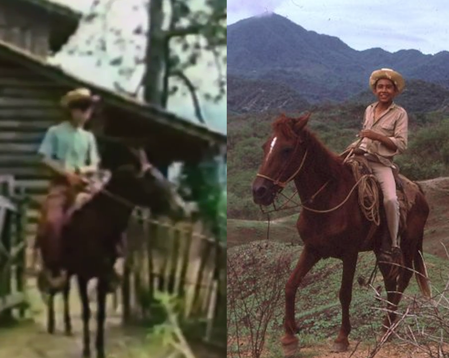 8mm film still from 1977 (left, from Hesperian's video) and a photograph of Miguel Angel from 1977 on the right, from Newsletter #75 which tells the story of his transformation from a farm boy to an eye doctor.